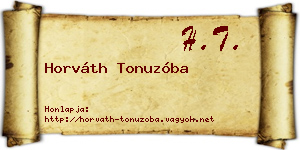 Horváth Tonuzóba névjegykártya